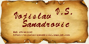 Vojislav Sanadrović vizit kartica
